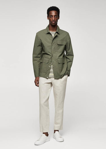 Light cotton jacket with pockets